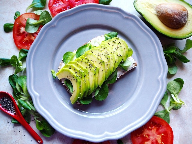 avocado on a plate